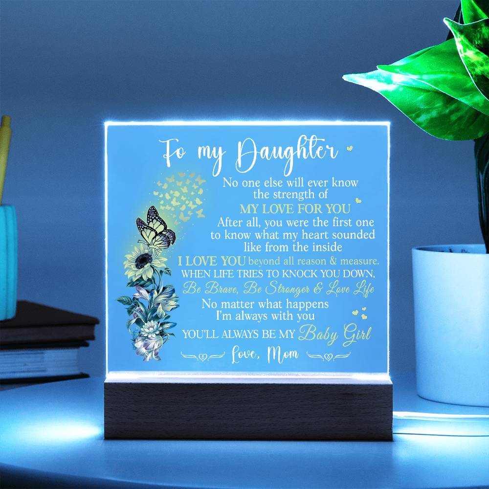 (ALMOST SOLD OUT) Gift for Daughter from Mom - Baby Girl - Plaque v2