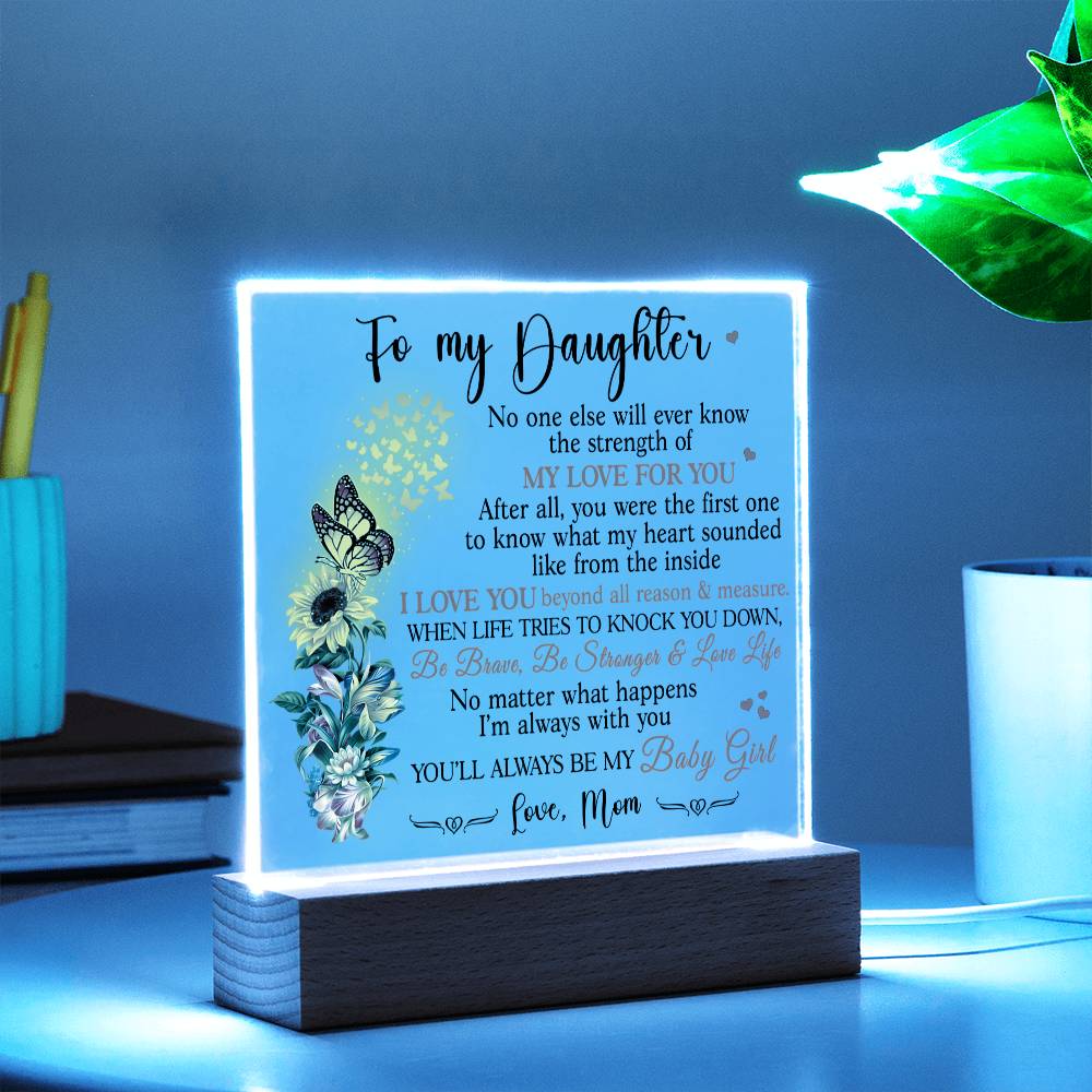 (ALMOST SOLD OUT) Gift for Daughter from Mom - Baby Girl - Plaque