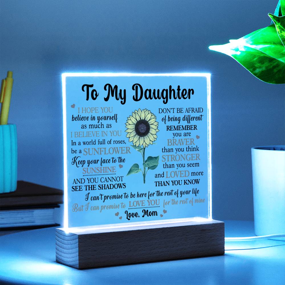 (ALMOST SOLD OUT) Gift for Daughter from Mom - Promise - Plaque