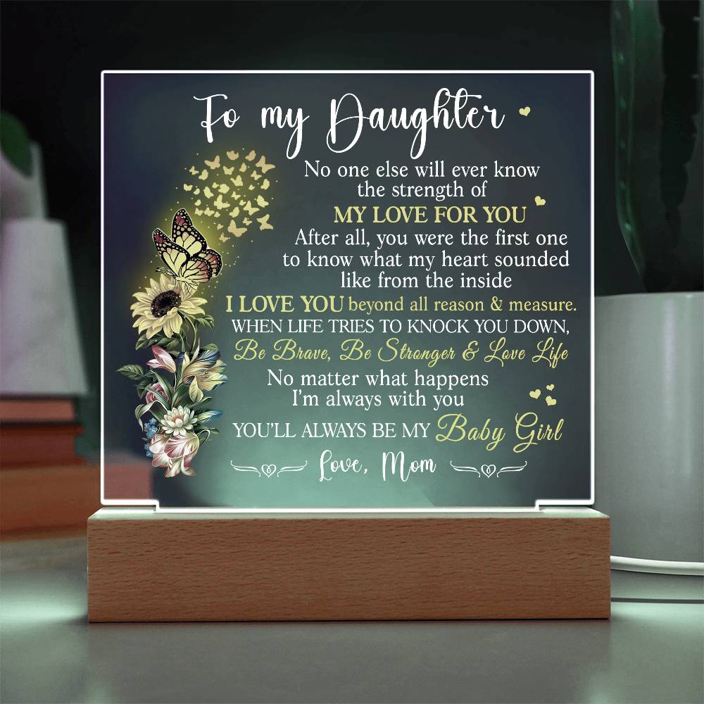 (ALMOST SOLD OUT) Gift for Daughter from Mom - Baby Girl - Plaque v2