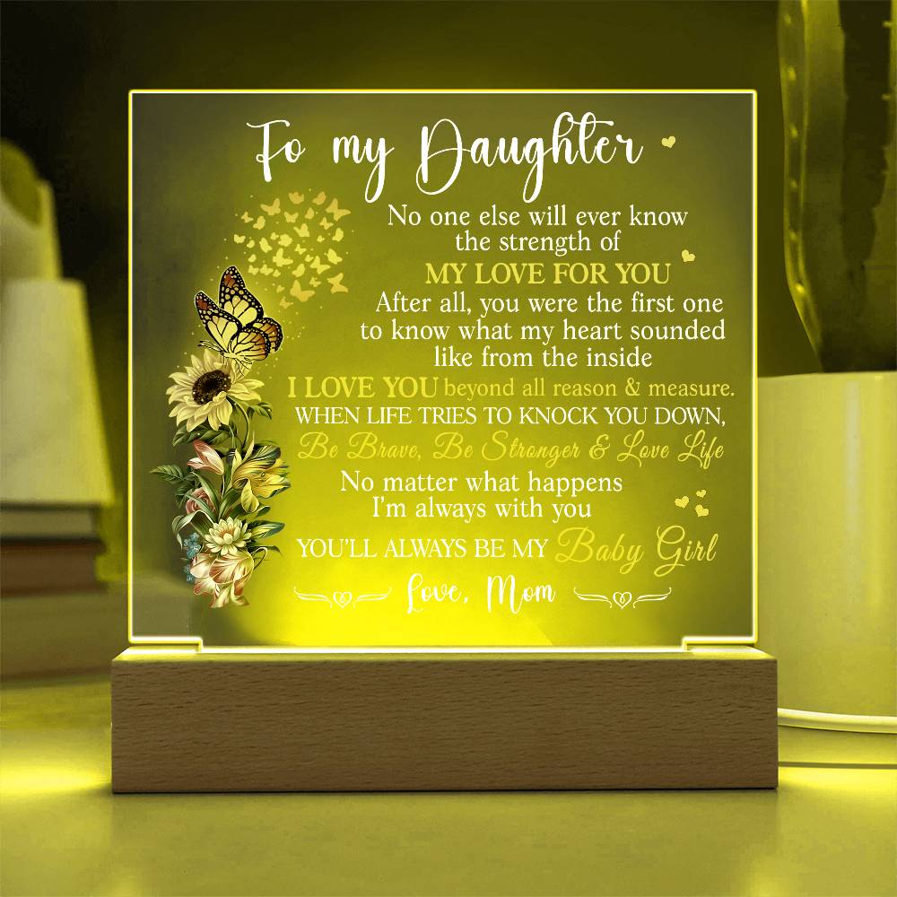 (ALMOST SOLD OUT) Gift for Daughter from Mom - Baby Girl - Plaque v2