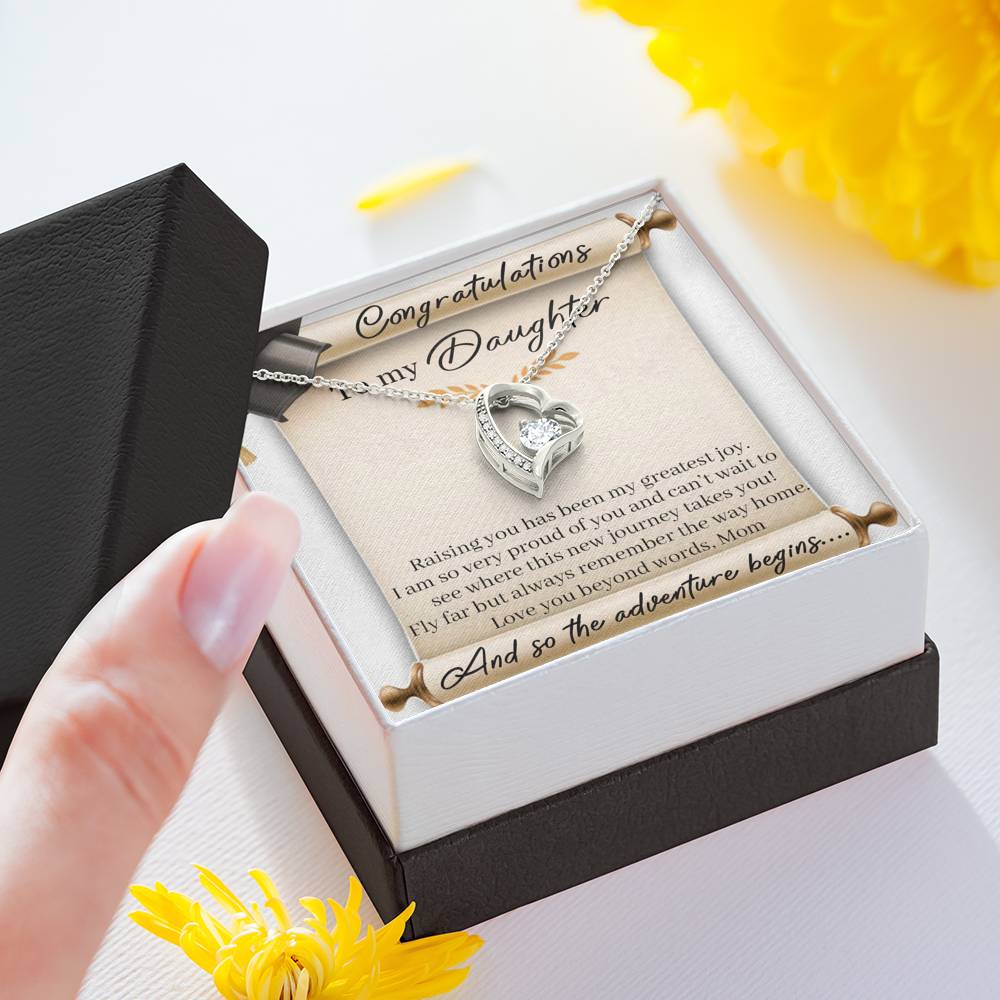 Graduation Gift For Daughter - Forever Hearts Necklace
