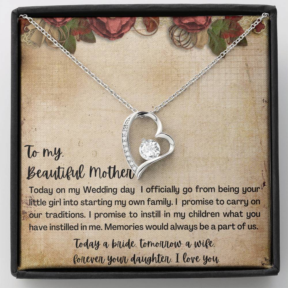 Mother of the bride gift from daughter | Mother of the bride gift from bride | Mother of bride necklace | Letter to mother of Bride