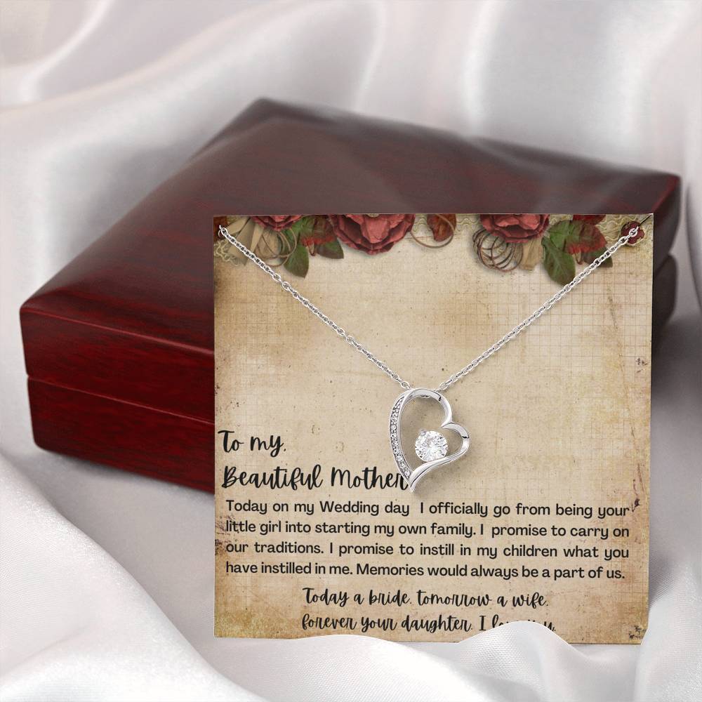 Mother of the bride gift from daughter | Mother of the bride gift from bride | Mother of bride necklace | Letter to mother of Bride
