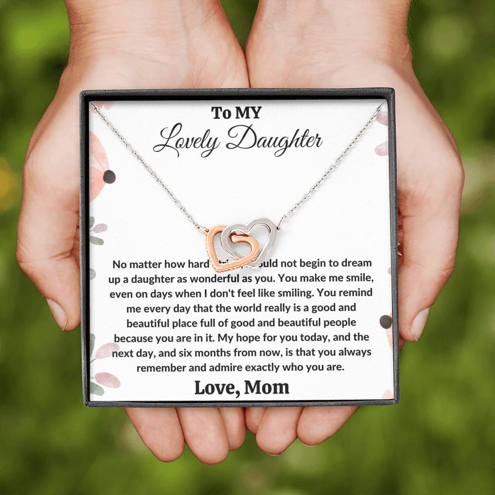 Badass Daughter (90) Double hearts necklace