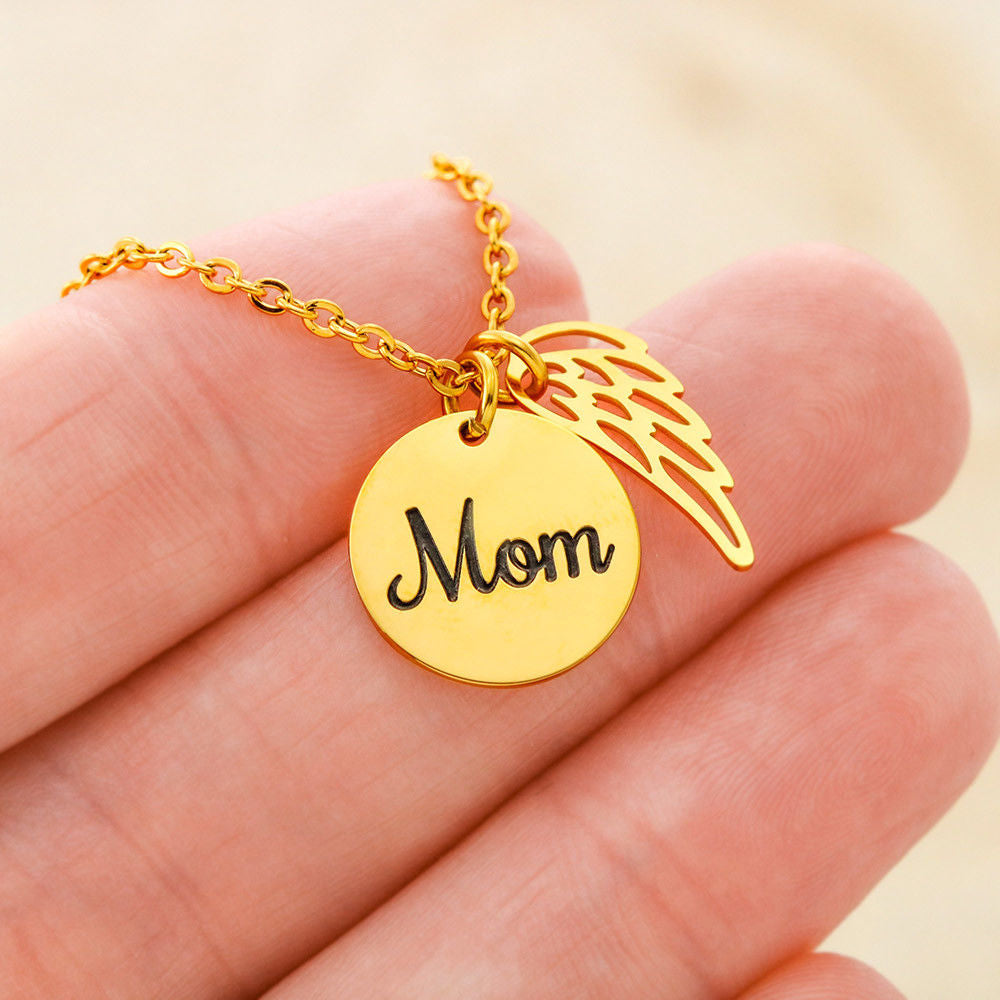 Signs That I Never Went Away Remembrance Necklace Mom Engraved