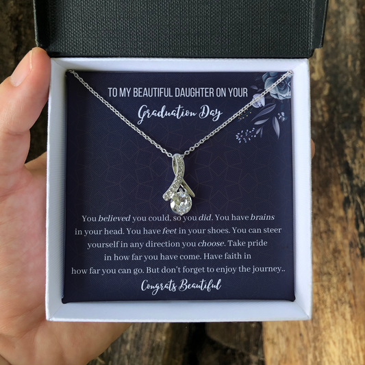 To My Daughter On Your Graduation - Alluring Beauty Necklace